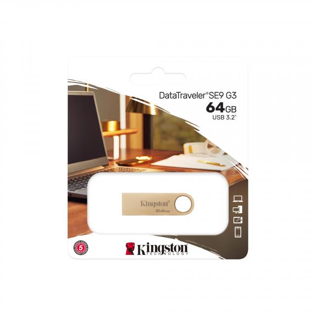 USB stick KINGSTON DataTraveler SE9 G3, 64GB, USB 3.2 Gen1 