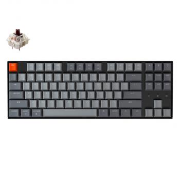 Геймърска Механична клавиатура Keychron K8 TKL Hot-Swappable Gateron Brown Switch RGB LED Plastic Frame