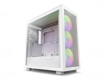 Case NZXT H7 Flow RGB Matte White Mid-Tower