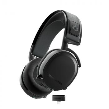 Геймърски слушалки SteelSeries, Arctis 7+, Микрофон, Черен