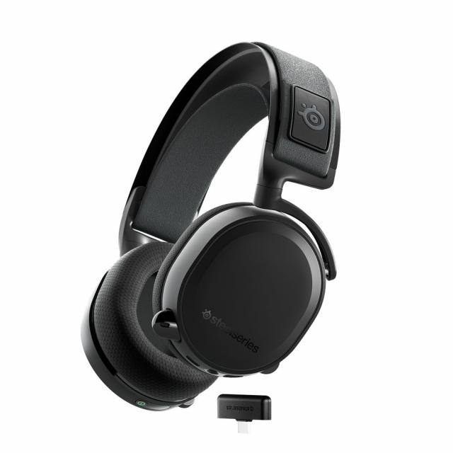 Геймърски слушалки SteelSeries, Arctis 7+, Микрофон, Черен 