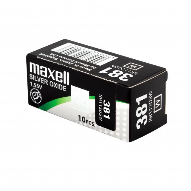 Бутонна батерия сребърна MAXELL SR1120 SW /381/391/  AG8   1.55V 