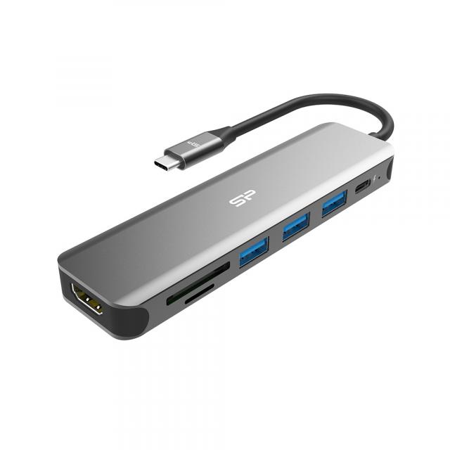 Докинг станция Silicon Power Boost SU20, 7 в 1, USB-C 