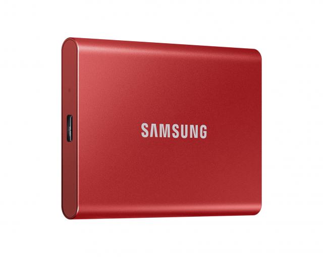 Външен SSD Samsung T7 Indigo Red SSD 500GB, USB-C 