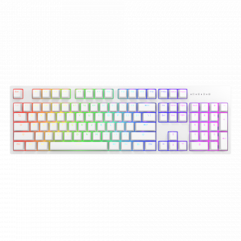 Геймърскa механична клавиатура Dark Project KD104A White - Gateron Mechanical Yellow, RGB, PBT Keycaps