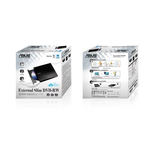 DVD Writer ASUS SDRW-08D2S-U LITE, USB 2.0, Black 