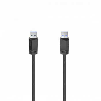 Кабел HAMA  USB 3.0, USB-A мъжко - USB-А мъжко, 1.5 м, 5Gbit/s, екраниран