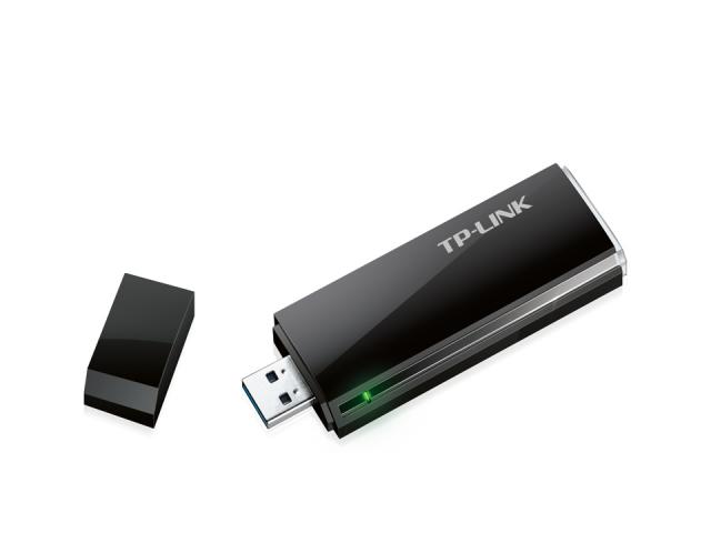 Безжичен адаптер TP-LINK Archer T4U, AC 1300, Dual band, USB 3.0, вградена антена 