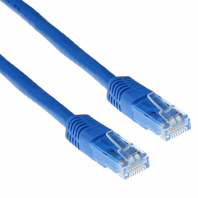 Blue 1.5 meter U/UTP CAT6 patch cable with RJ45 connectors 