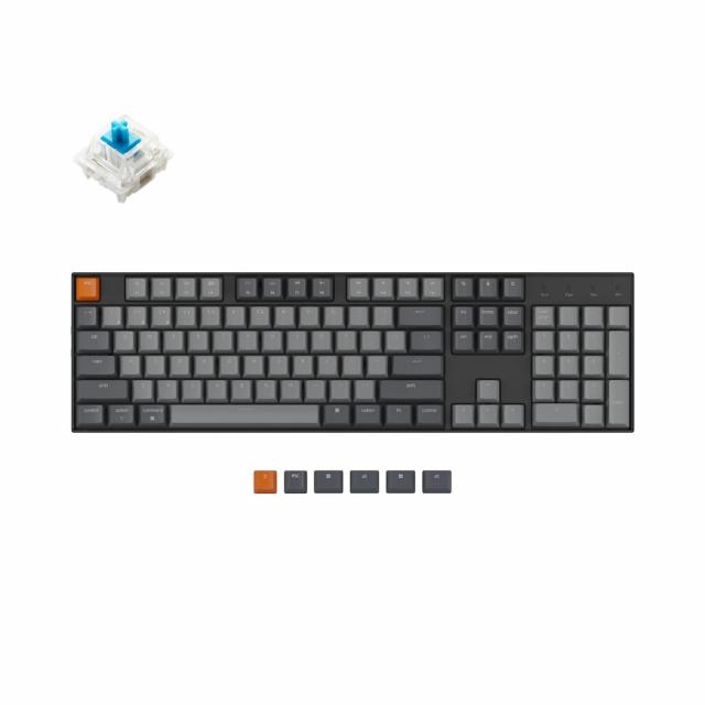Mechanical Keyboard Keychron K10 Hot-Swappable Full-Size Gateron Blue Switch RGB LED ABS 