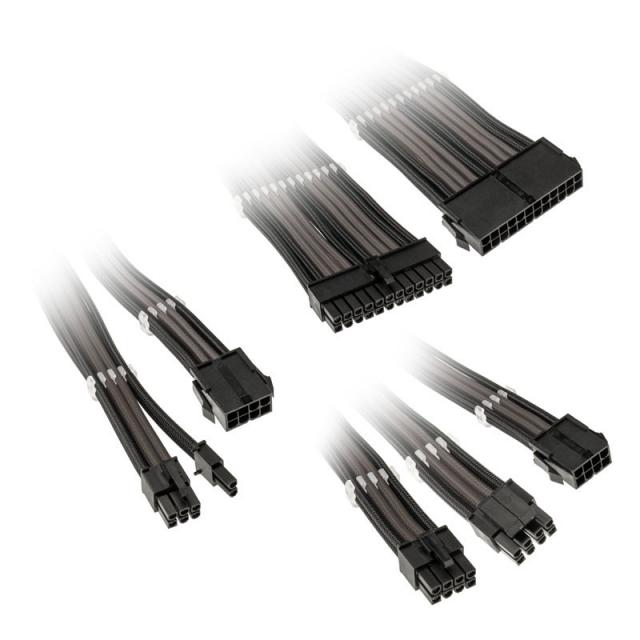 Sleeved Extension Cable Kit Kolink Core, Black/Gunmetal 