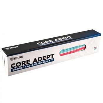 Sleeved Extension Cable Kit Kolink Core, Brilliant White/Neon Blue/Pure Pink