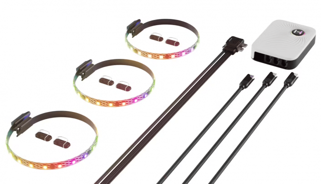 3-Pack RGB Strips HYTE LS10 - 330 mm + NP50 