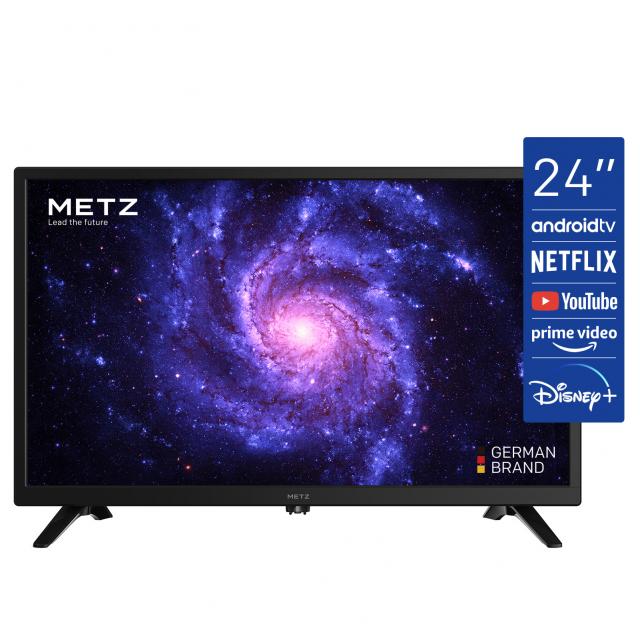 Телевизор METZ 24MTC6000Z, 24"(60 см), LED HD, Smart TV, Android 9.0 TV, Черен 