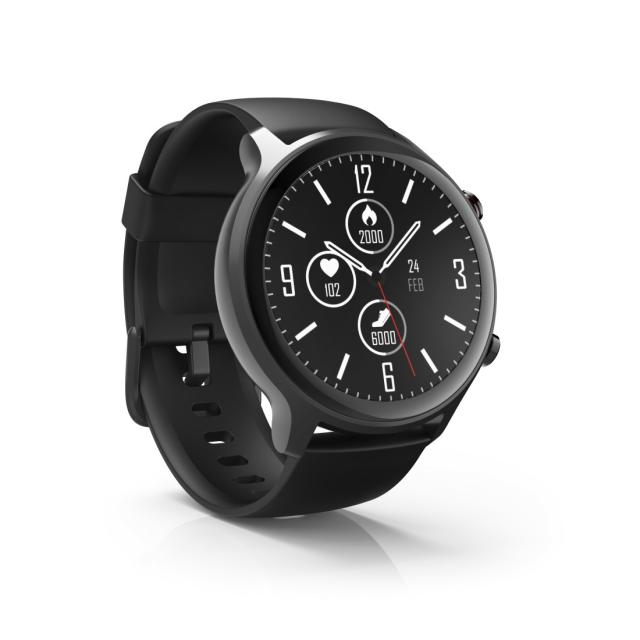 Смарт часовник Hama Fit Watch 6910, 1.28", GPS, Пулс, Кислород в къвта, Водоустойчив, Черен 