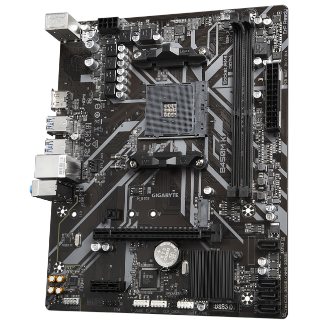 Дънна платка GIGABYTE B450M K Socket AM4 