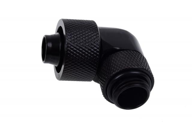 Alphacool Eiszapfen 16/10mm compression fitting 90° rotatable G1/4 - deep black 