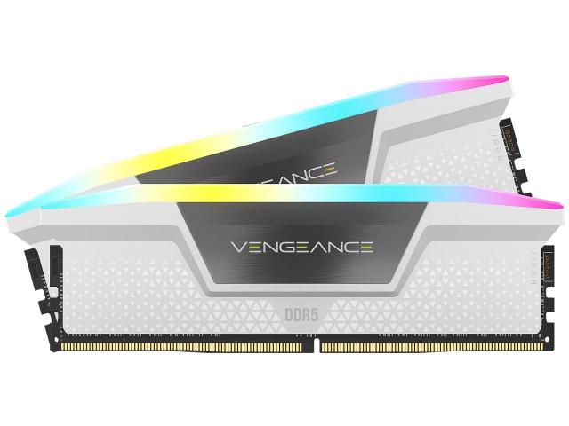 Памет Corsair Vengeance White RGB 32GB(2x16GB) DDR5 6000MHz CL36 CMH32GX5M2E6000C36W 