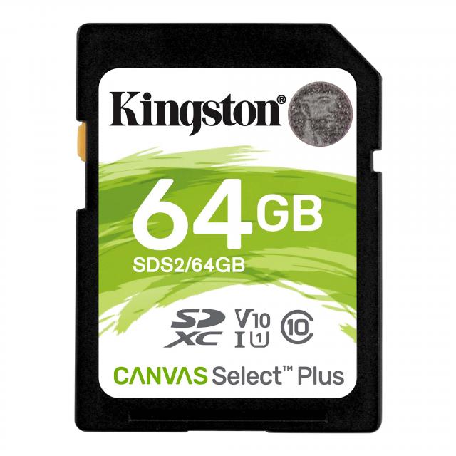 Карта памет Kingston Canvas Select Plus SD, 64GB 