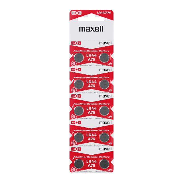 Бутонна микроалкална батерия MAXELL LR-44 /AG13/ 1,55V 10 бр./pack  цена за 1 бр. 