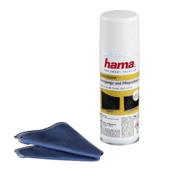 Почистващ спрей HAMA 95884, 200 ml, 20x20 cm микрофибърна кърпа 