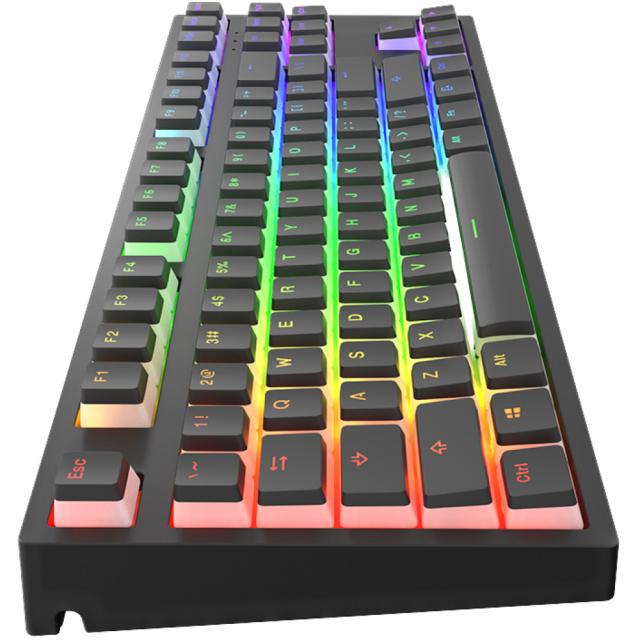 Геймърскa механична клавиатура Dark Project KD87A Black TKL - Gateron Cap Teal Switch, RGB 