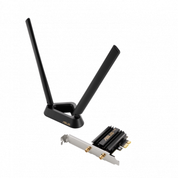 Безжичен адаптер ASUS PCE-AXE59BT WiFi 6E PCI-e две външни антени и Bluetooth 5.2