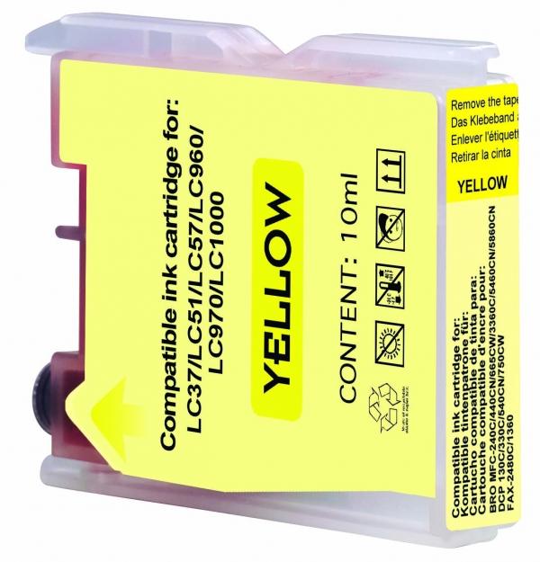 Ink cartridge UPRINT LC970/1000 BROTHER, Yellow 