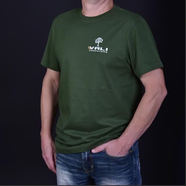 Тениска VALI COMPUTERS Unisex, размер 2XL, Зелена 