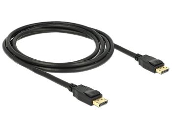 Кабел Delock DisplayPort мъжко - DisplayPort мъжко, 2.0м, 4K, Черен