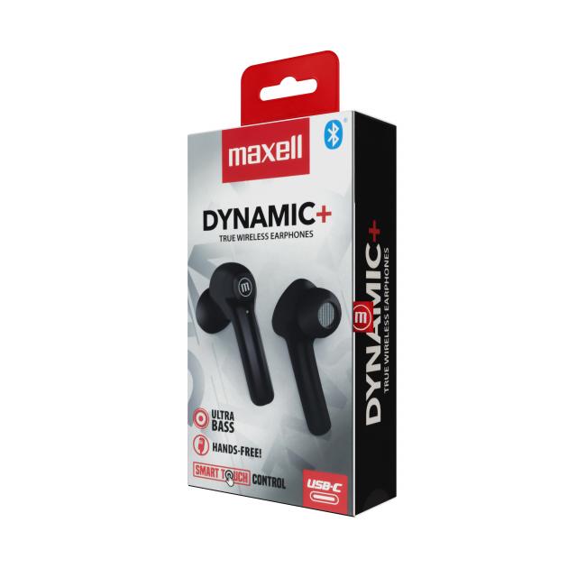 Блутут слушалки MAXELL Dynamic, Докинг кутийка, True Wireless, Черни 