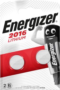 Lithium Button Battery ENERGIZER  CR2016 3V 2 pcs in blister 