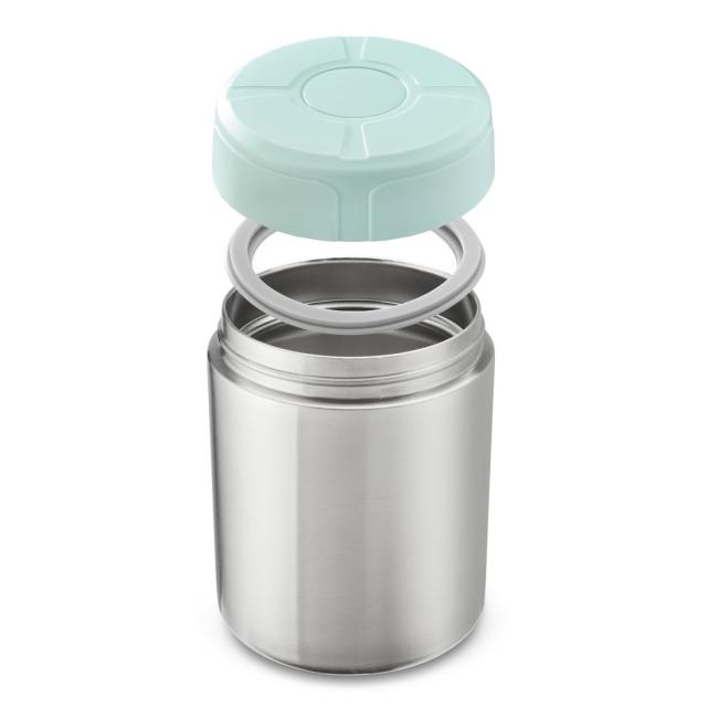 Xavax Stainless Steel Thermal Mug, 500 ml, Leak-proof Soup Mug, pastel blue 