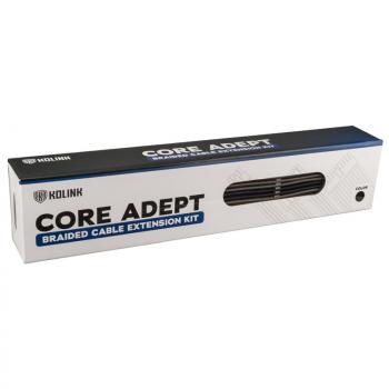 Sleeved Extension Cable Kit Kolink Core, Black/Gunmetal