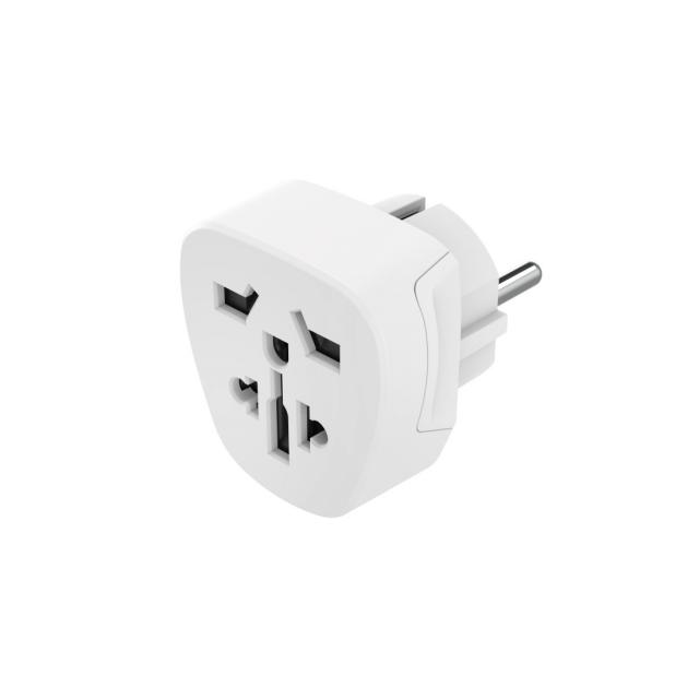 Hama Travel Adapter Type E and F, 3-Pin, Universal, 223456 