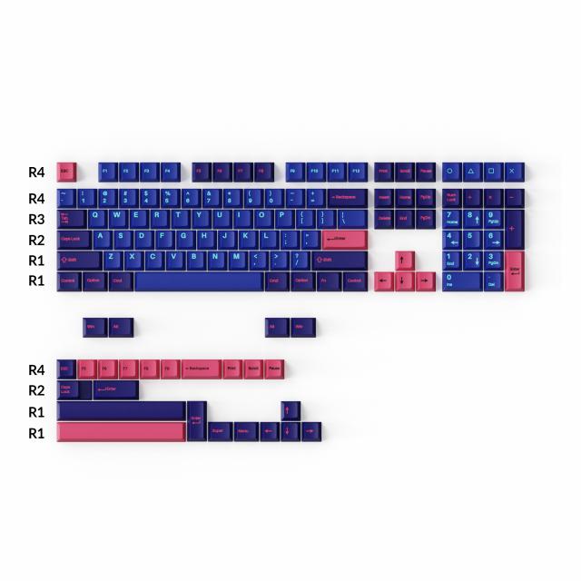 Keychron Cherry Profile Double - Shot PBT Full Set 219 Keycaps - Player  