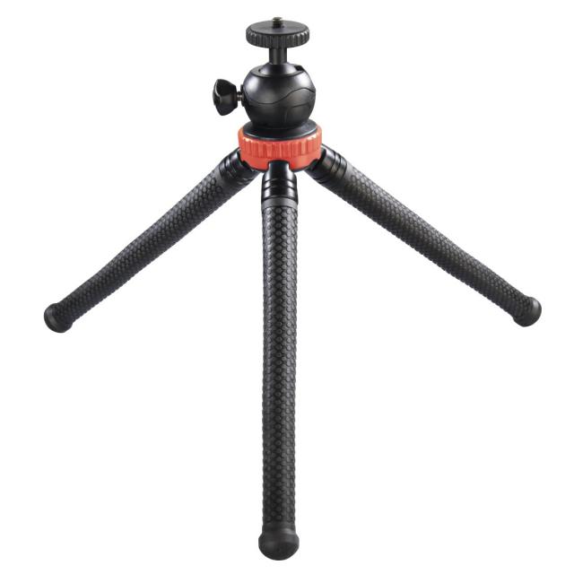 Hama "FlexPro" Tripod for Smartphone, GoPro and Photo Cameras, 27 cm, red 