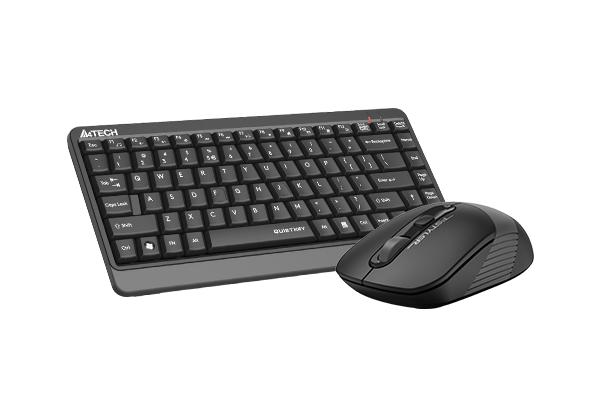 Комплект клавиатура и мишка A4TECH Fstyler FGS1110Q, Безжичен, Сива 