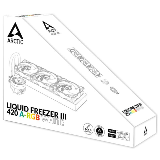 CPU Cooler Arctic Liquid Freezer III 420 White A-RGB 