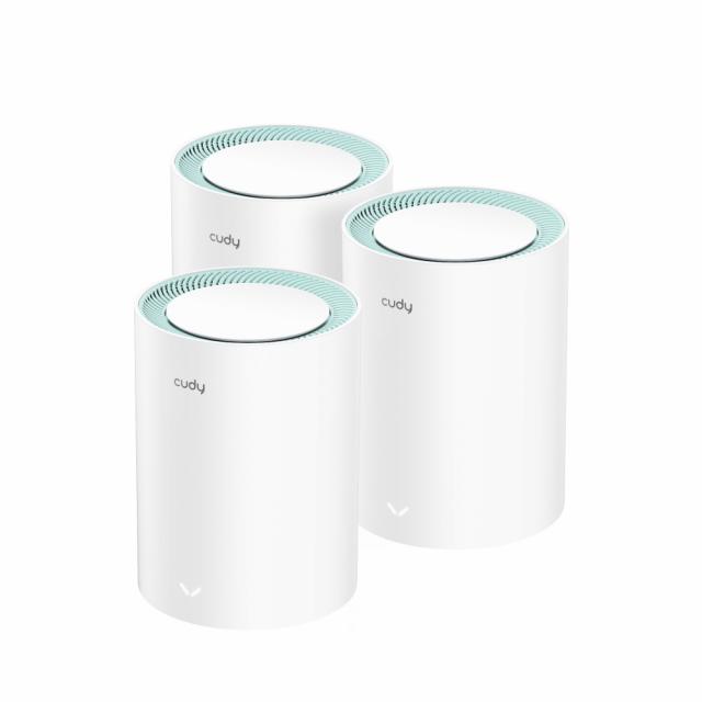 Безжичен рутер Cudy M1300, 3-pack, AC1200 Dual Band, 2.4/5 GHz, 300 -  867 Mbps 