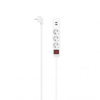 Power Strip, 3-Way, USB-A 17 W, HAMA-223181