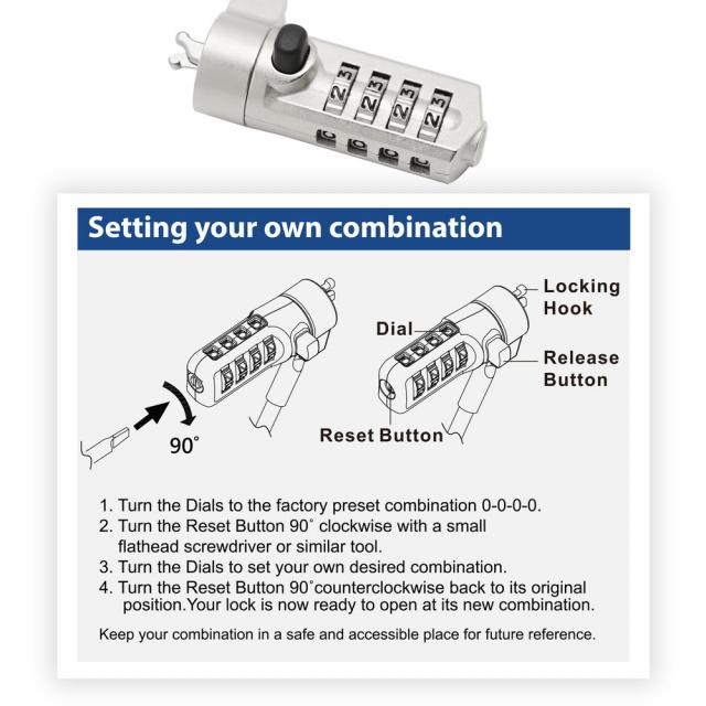 ACT Wedge Laptop Lock with combination lock 