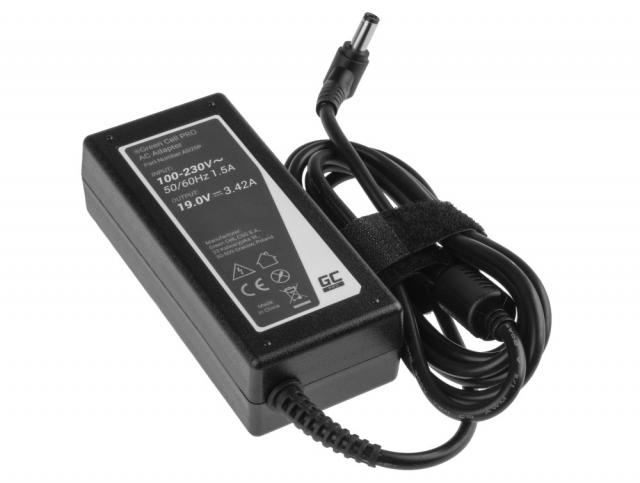 Notebook Power Supply PRO Charger / AC Adapter 19V 3.42A 65W for Asus R510C R510L R556L X550C X550L Toshiba Satellite C650 L750 5.5mm-2.5mm   GREEN CELL 