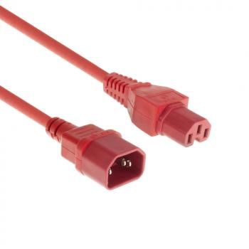 ACT Powercord C14 - C15 red 2 m