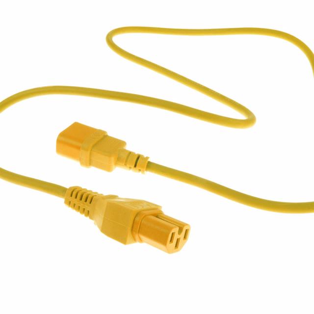 ACT Powercord C14 - C15 yellow 2 m 