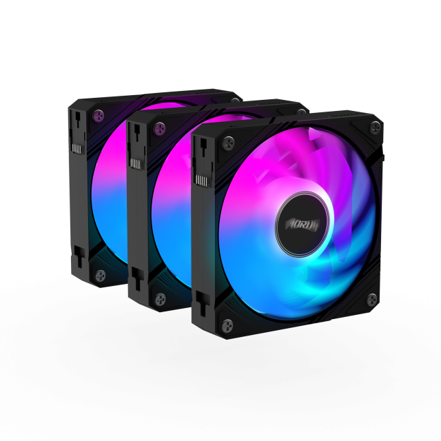 Triple Fans GIGABYTE AORUS EZ CHAIN 120 Black 3-Pack ARGB 