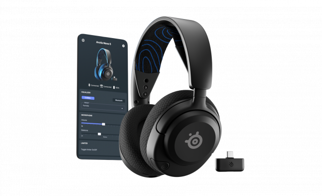 Геймърски безжични слушалки SteelSeries Arctis Nova 5P Черно 