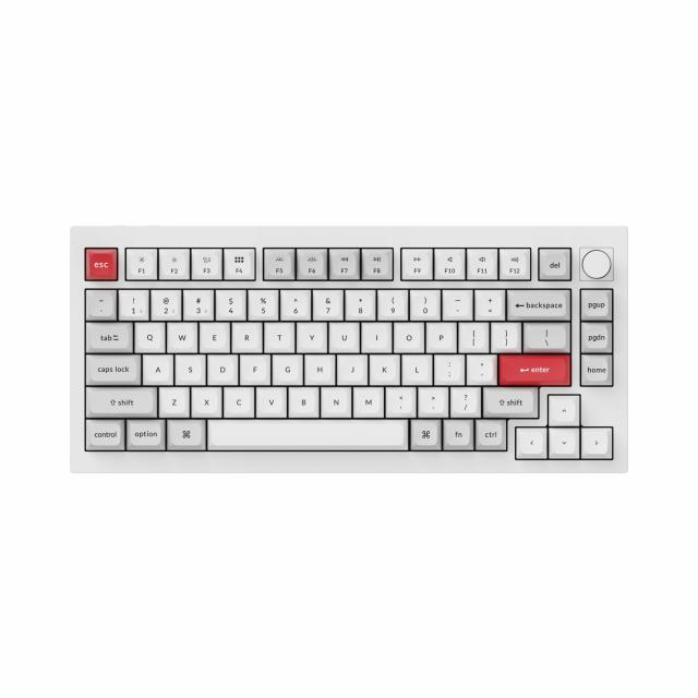 Keyboard Keychron Q1 Pro White-Grey QMK TKL K Pro Banana Switch RGB LED PBT 