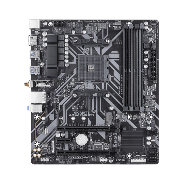 Motherboard GIGABYTE B450M DS3H WIFI, Socket AM4, rev 1.5 