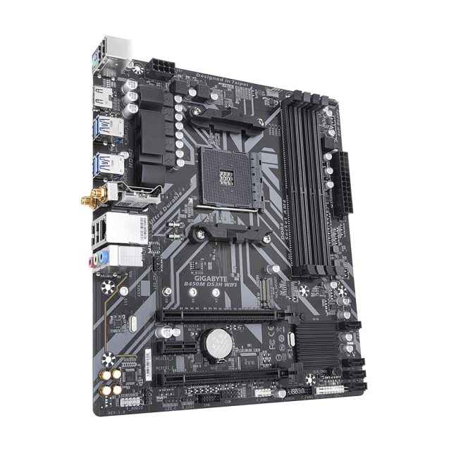 Motherboard GIGABYTE B450M DS3H WIFI, Socket AM4, rev 1.5 